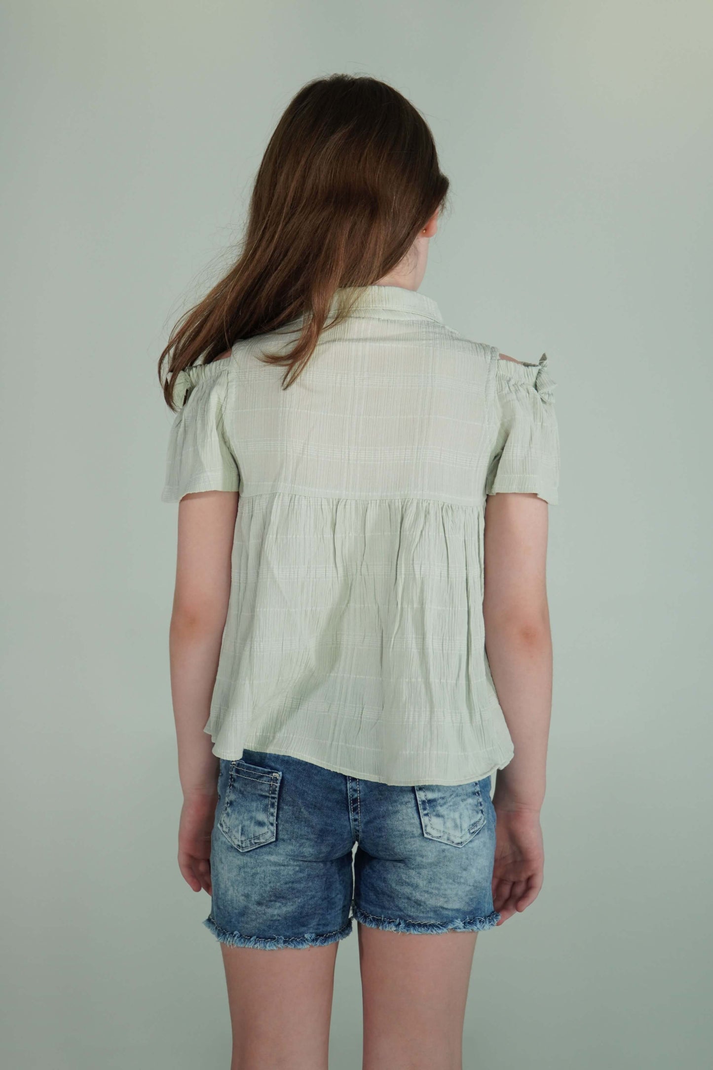 So Lime Flounced Blouse