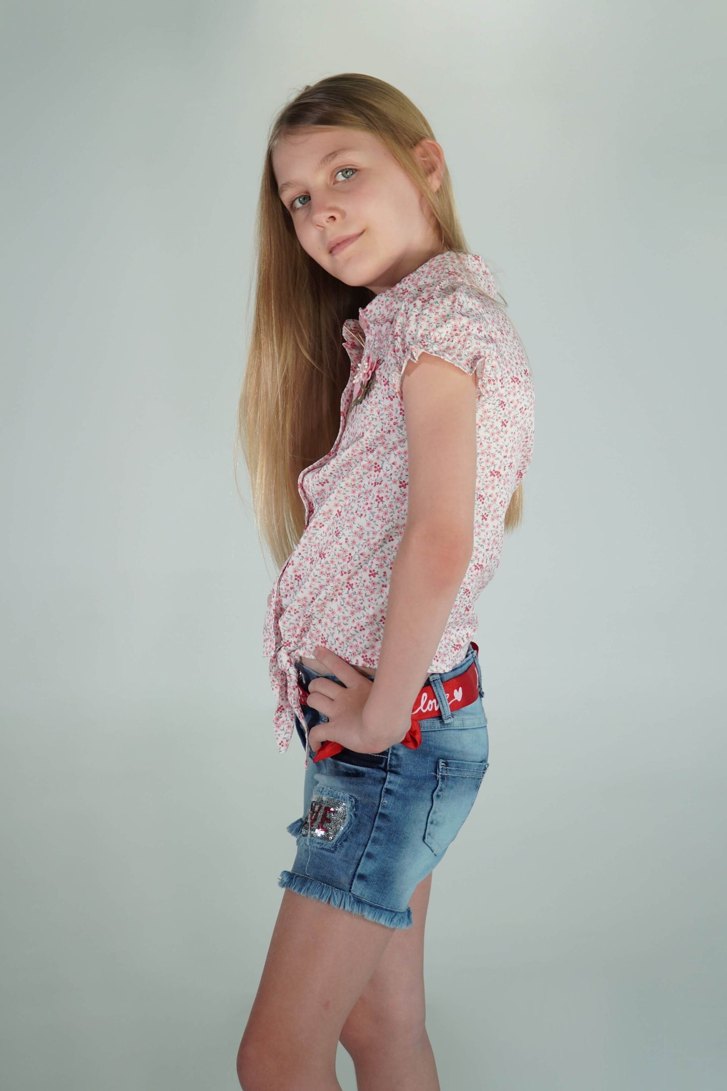 Adele Floral Short Sleeved Blouse