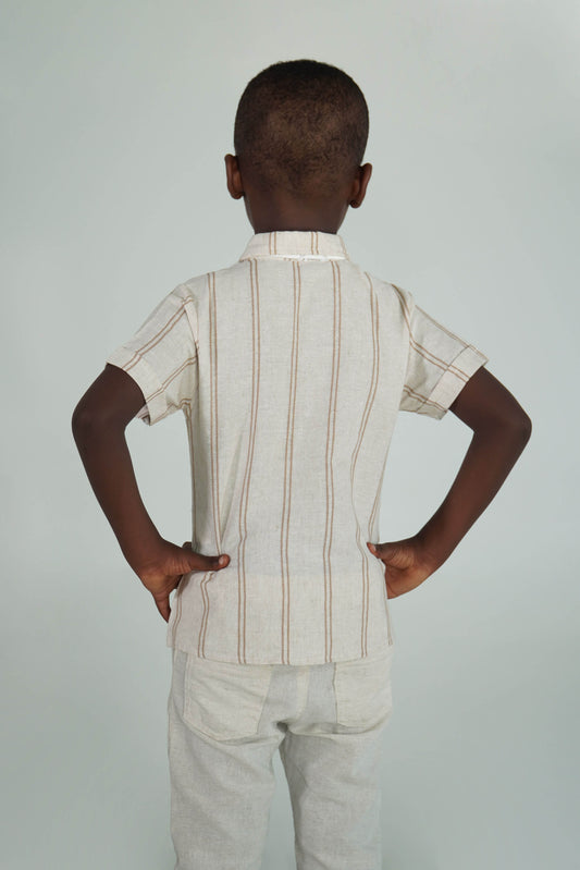 Mr Smarts Summer Shirt With Bow Tie
