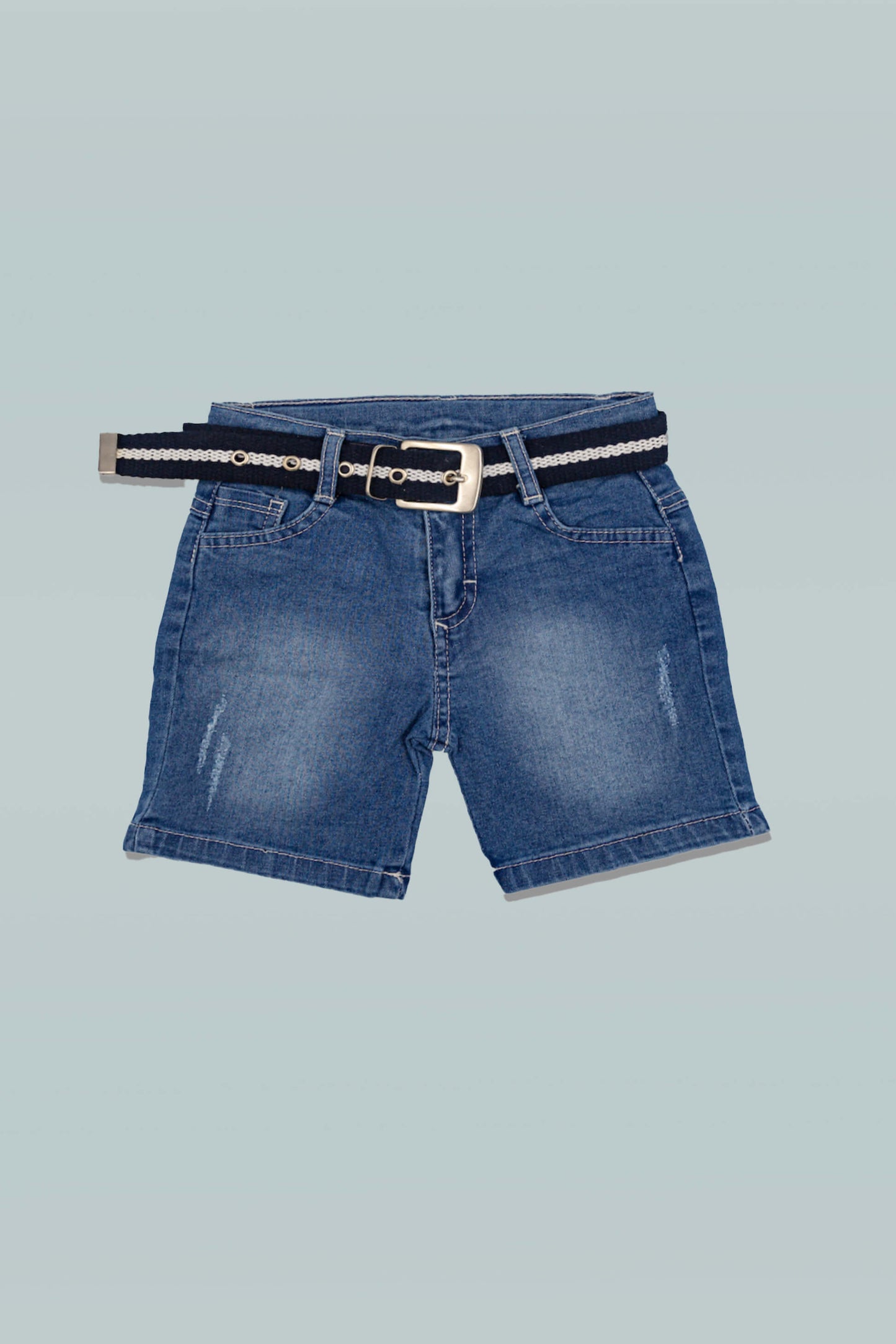 Daisy Buckled Denim Short